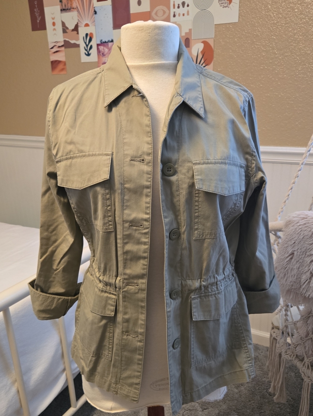 Chaps Women's Utility Jacket with Flap Pockets